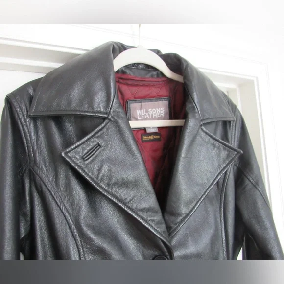 Vintage Wilson’s Leather Trench Coat - Picture 5 of 16